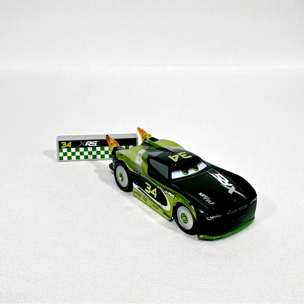 Disney Cars 3 Rare Steve “Slick” Lapage #34 Rocket Racing with Blast Wall